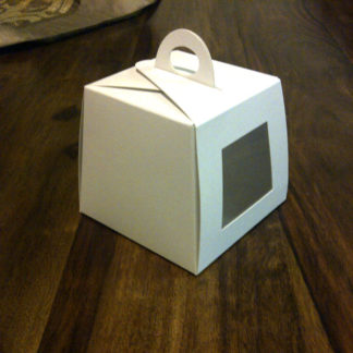 Single Cup Cake Box with Handle 10 x 10 x 10 cms